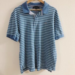 Tommy Hilfiger Mens Stripped Collared Polo Top